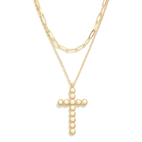 Cross Necklace Ivory