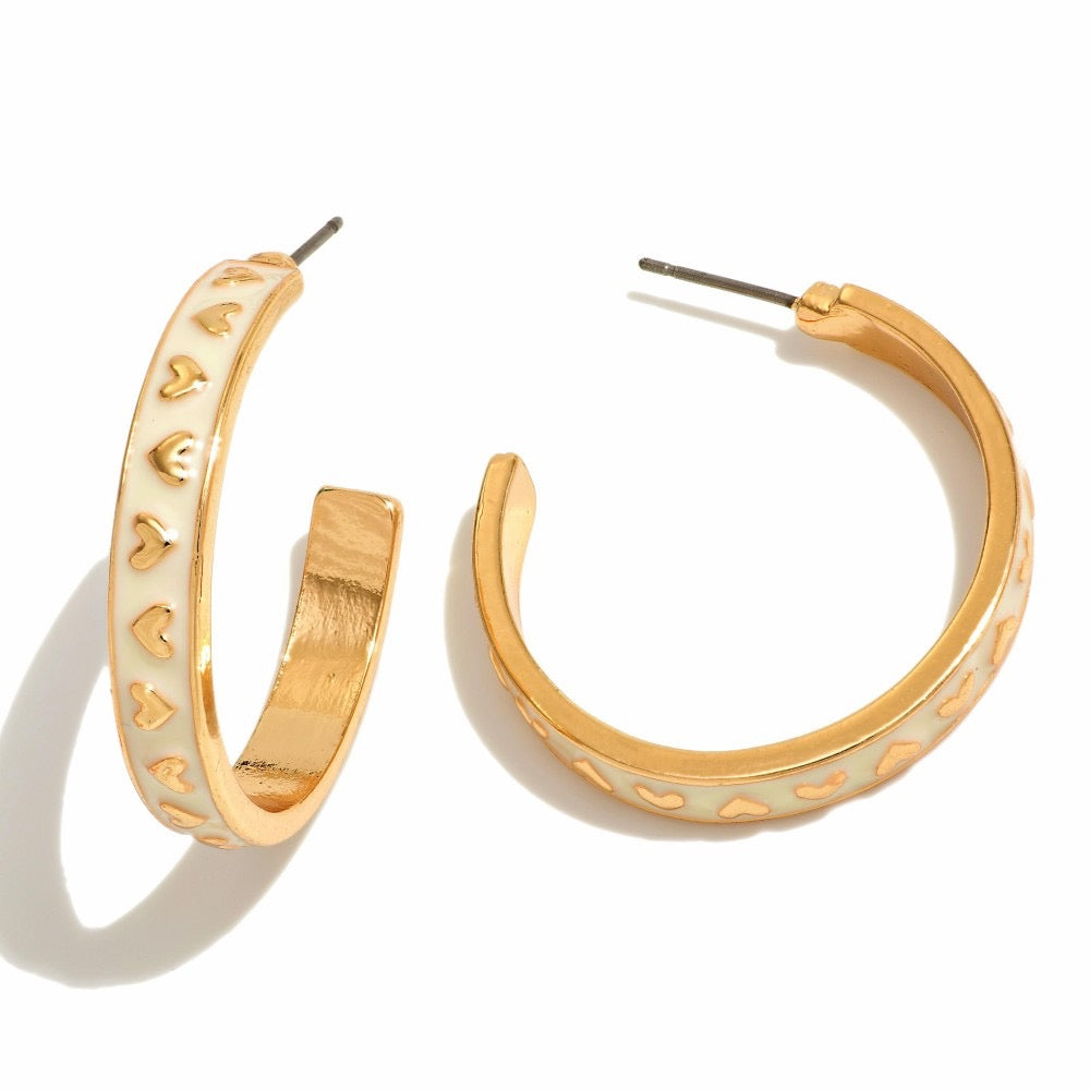 Heart Hoops Gold/Ivory