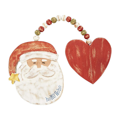 Santa and Heart Ornament